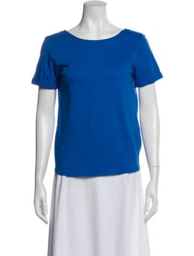 Pre-owned Sézane Crew Neck Short Sleeve T-shirt In Blue