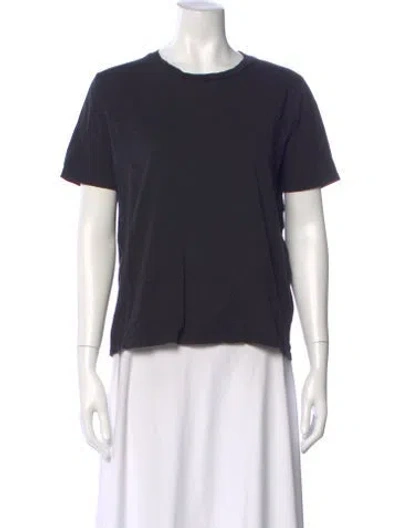 Pre-owned Sézane Crew Neck Short Sleeve T-shirt In Blue