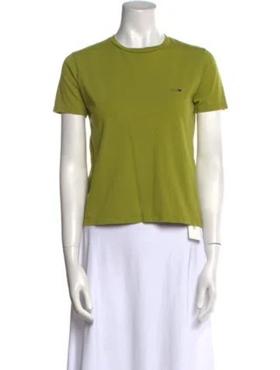 Pre-owned Sézane Crew Neck Short Sleeve T-shirt In Green