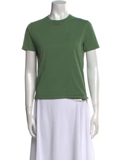 Pre-owned Sézane Crew Neck Short Sleeve T-shirt In Green