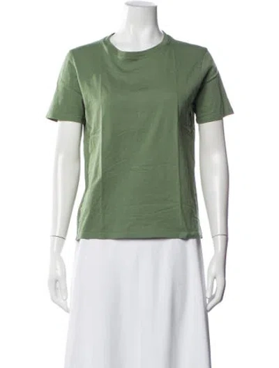 Pre-owned Sézane Crew Neck Short Sleeve T-shirt In Green