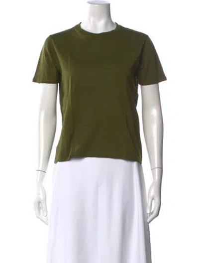 Pre-owned Sézane Crew Neck Short Sleeve T-shirt In Green