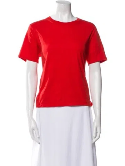 Pre-owned Sézane Crew Neck Short Sleeve T-shirt In Orange