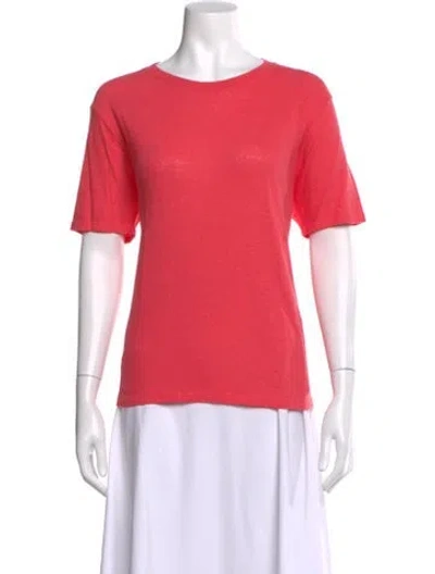 Pre-owned Sézane Crew Neck Short Sleeve T-shirt In Orange