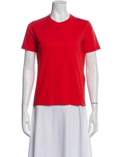 Pre-owned Sézane Crew Neck Short Sleeve T-shirt In Orange