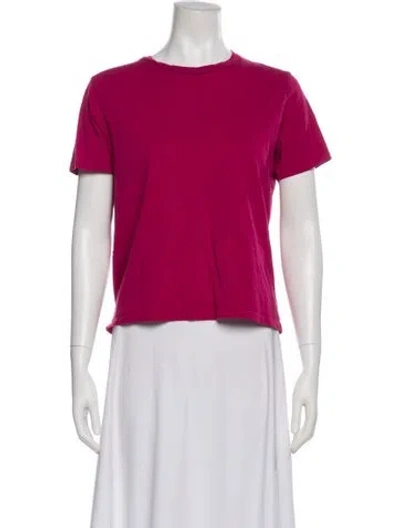 Pre-owned Sézane Crew Neck Short Sleeve T-shirt In Pink