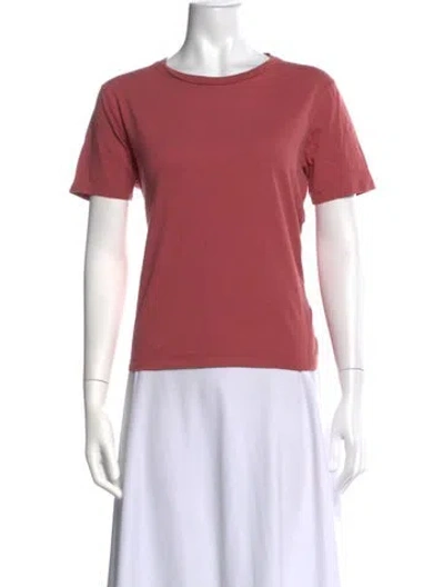 Pre-owned Sézane Crew Neck Short Sleeve T-shirt In Pink