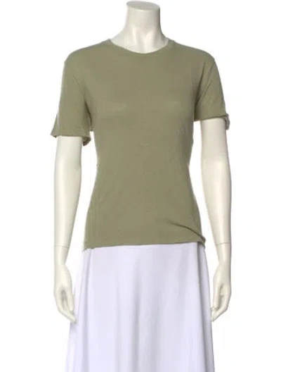 Pre-owned Sézane Crew Neck Short Sleeve T-shirt W/ Tags In Green