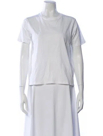 Pre-owned Sézane Crew Neck Short Sleeve T-shirt In White
