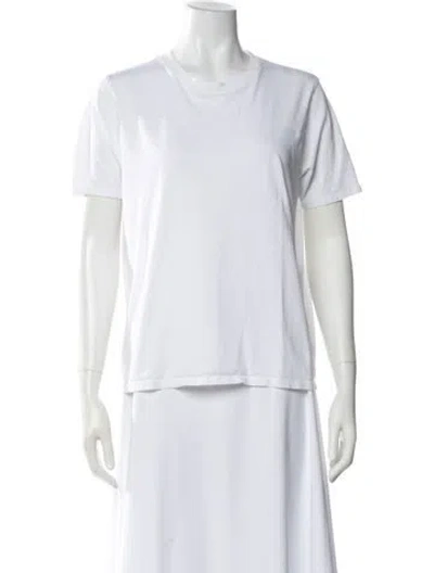 Pre-owned Sézane Crew Neck Short Sleeve T-shirt In White