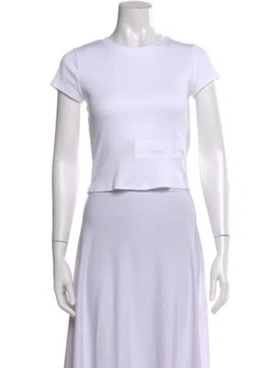 Pre-owned Sézane Crew Neck Short Sleeve T-shirt In White