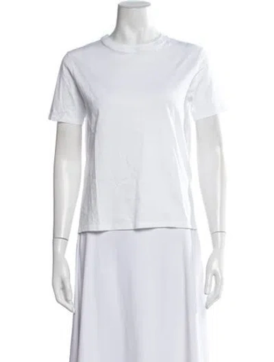 Pre-owned Sézane Crew Neck Short Sleeve T-shirt In White