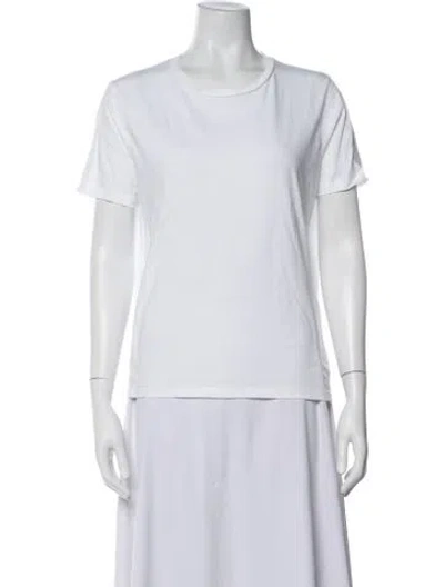 Pre-owned Sézane Crew Neck Short Sleeve T-shirt In White