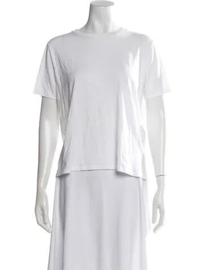 Pre-owned Sézane Crew Neck Short Sleeve T-shirt In White