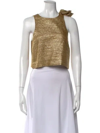 Pre-owned Sézane Crew Neck Sleeveless Crop Top In Multi