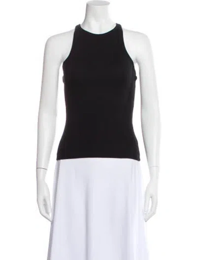 Pre-owned Sézane Crew Neck Sleeveless Top In Black