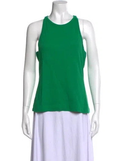 Pre-owned Sézane Crew Neck Sleeveless Top In Green