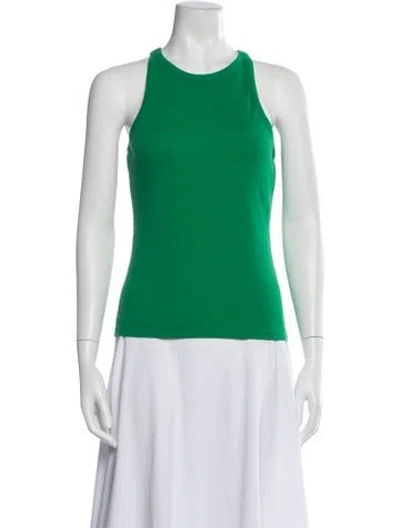 Pre-owned Sézane Crew Neck Sleeveless Top In Green