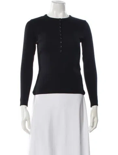 Pre-owned Sézane Crew Neck Sweater In Black