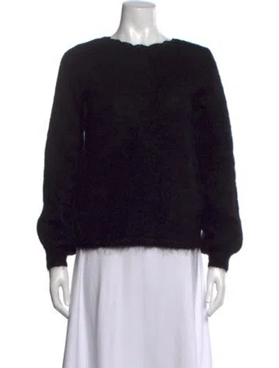 Pre-owned Sézane Crew Neck Sweater In Black