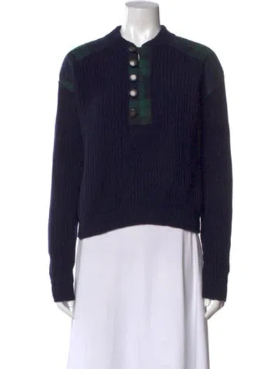Pre-owned Sézane Crew Neck Sweater In Blue