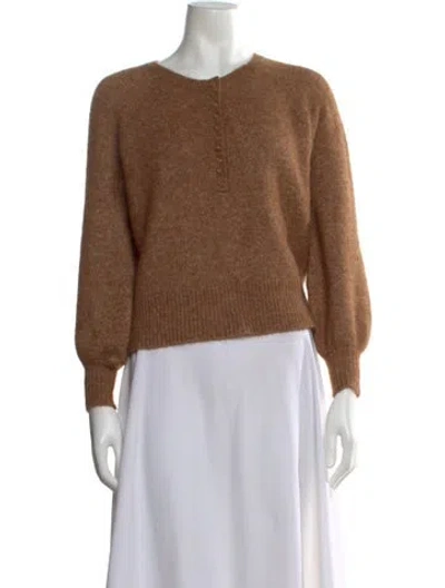 Pre-owned Sézane Crew Neck Sweater In Brown
