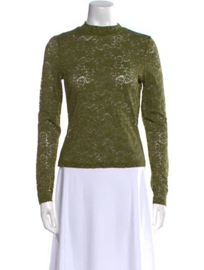 Pre-owned Sézane Crew Neck Sweater In Green