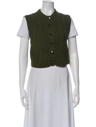 Pre-owned Sézane Crew Neck Sweater In Green