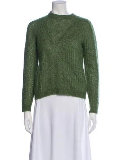 Pre-owned Sézane Crew Neck Sweater In Green