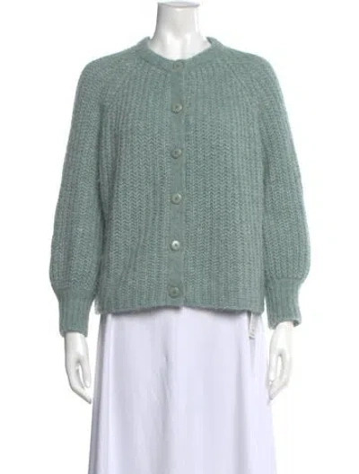 Pre-owned Sézane Crew Neck Sweater In Green