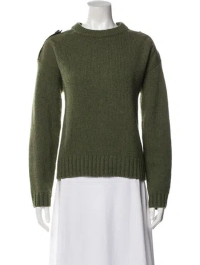 Pre-owned Sézane Crew Neck Sweater In Green