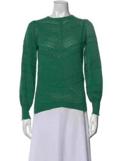 Pre-owned Sézane Crew Neck Sweater In Green