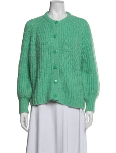 Pre-owned Sézane Crew Neck Sweater In Green