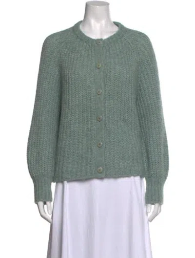 Pre-owned Sézane Crew Neck Sweater In Green