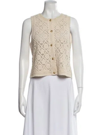 Pre-owned Sézane Crew Neck Sweater In Neutral