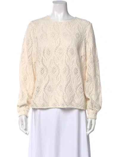Pre-owned Sézane Crew Neck Sweater In Neutral