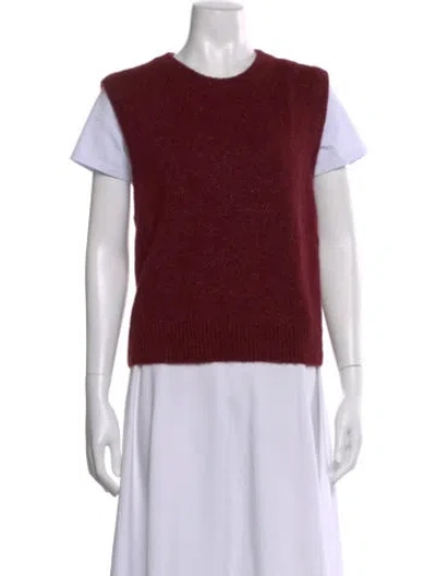 Pre-owned Sézane Crew Neck Sweater W/ Tags In Burgundy