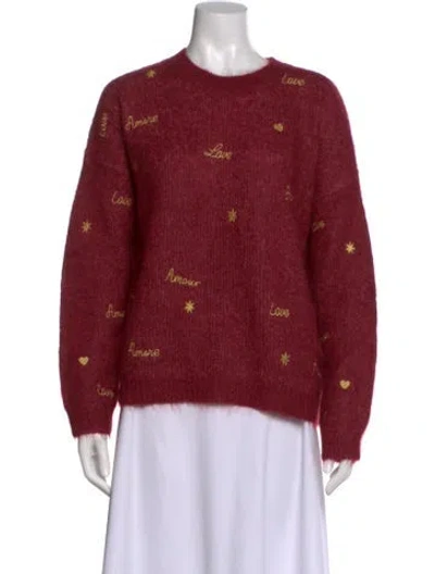 Pre-owned Sézane Crew Neck Sweater W/ Tags In Red