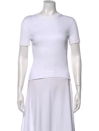 Pre-owned Sézane Crew Neck Sweater In White