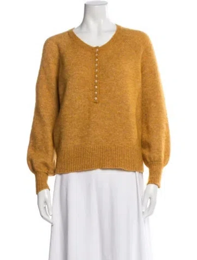 Pre-owned Sézane Crew Neck Sweater In Yellow