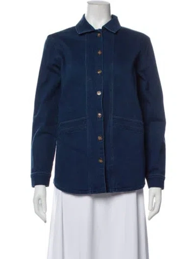 Pre-owned Sézane Denim Jacket In Blue