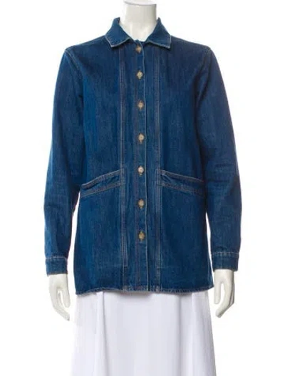 Pre-owned Sézane Denim Jacket In Blue