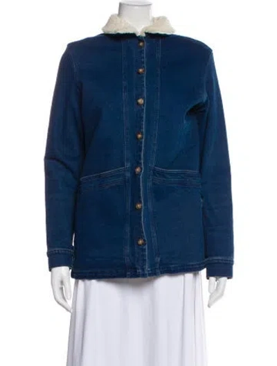 Pre-owned Sézane Denim Jacket In Blue