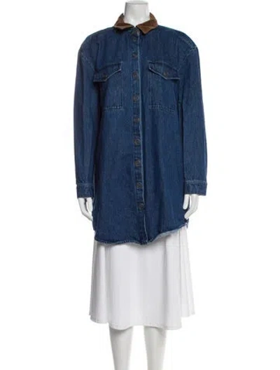 Pre-owned Sézane Denim Jacket In Blue