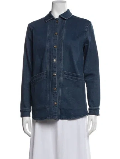 Pre-owned Sézane Denim Jacket In Blue