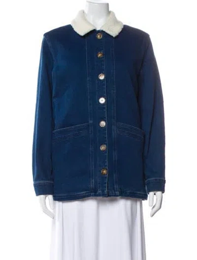 Pre-owned Sézane Denim Jacket In Blue