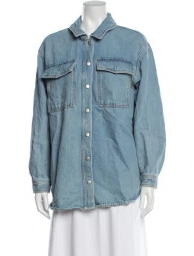 Pre-owned Sézane Denim Jacket In Blue