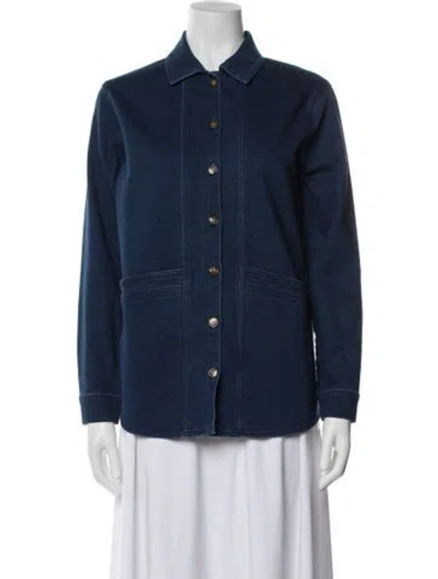 Pre-owned Sézane Denim Jacket In Blue