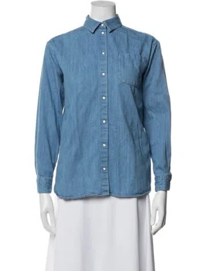 Pre-owned Sézane Denim Jacket In Blue