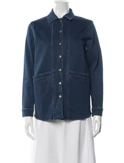 Pre-owned Sézane Denim Jacket In Blue